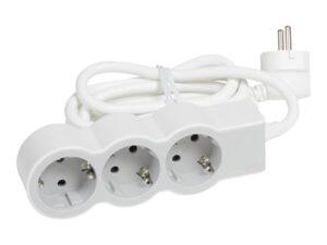 Разклонител Legrand, 3x2P+E,1.5m кабел, бял/сив